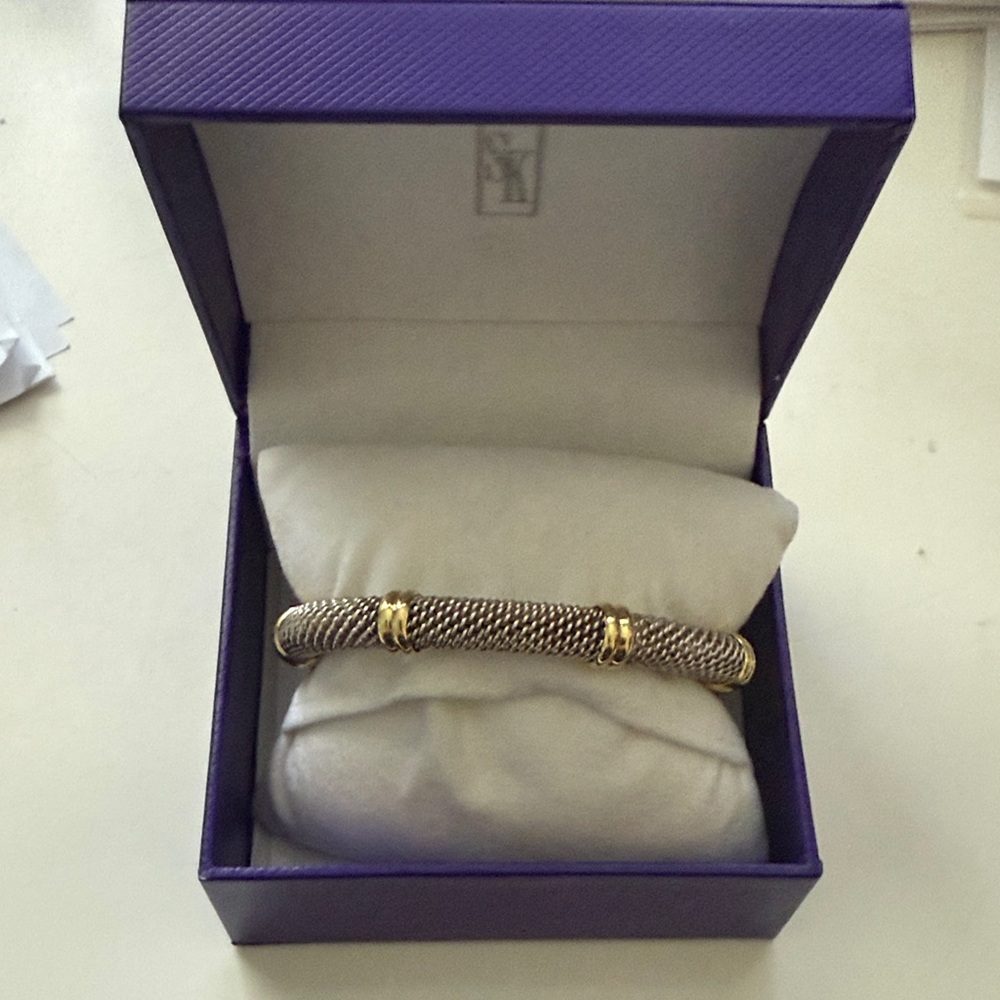 Scott Kay Silver and Gold Mesh Bracelet